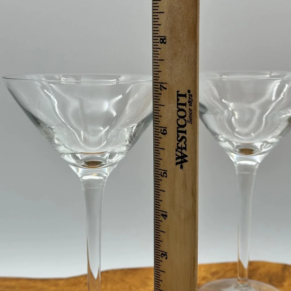 Vintage Martini Glasses Set of 3 Long‎ Stem